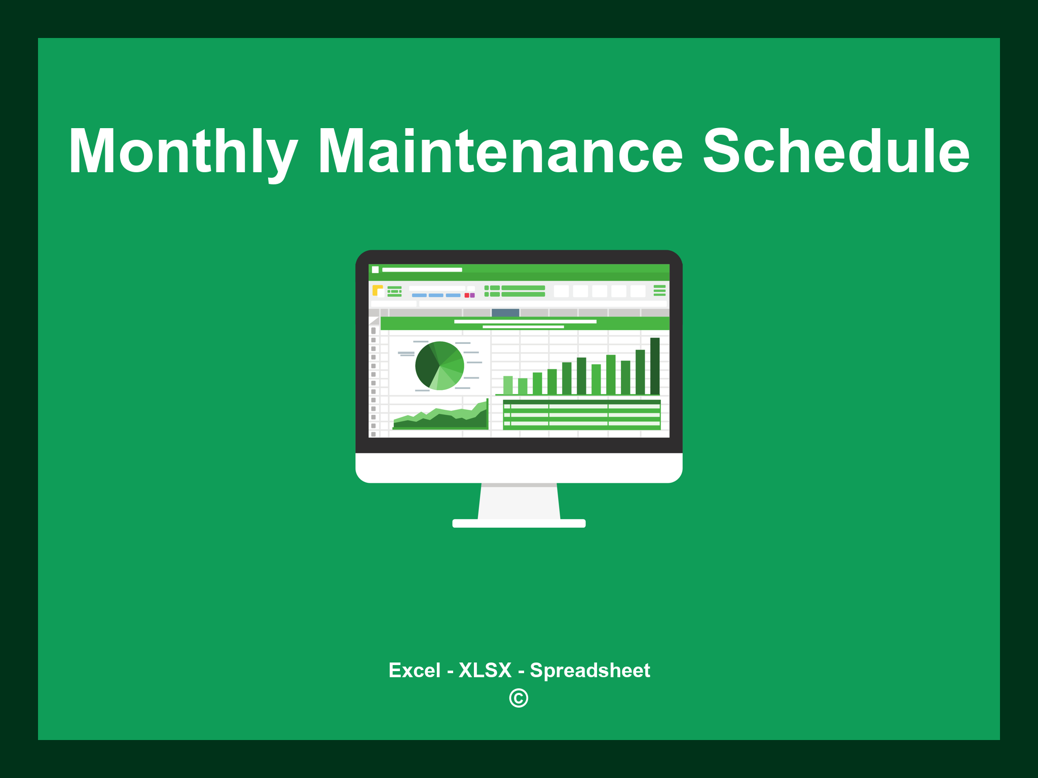 Monthly Maintenance Schedule Template Excel