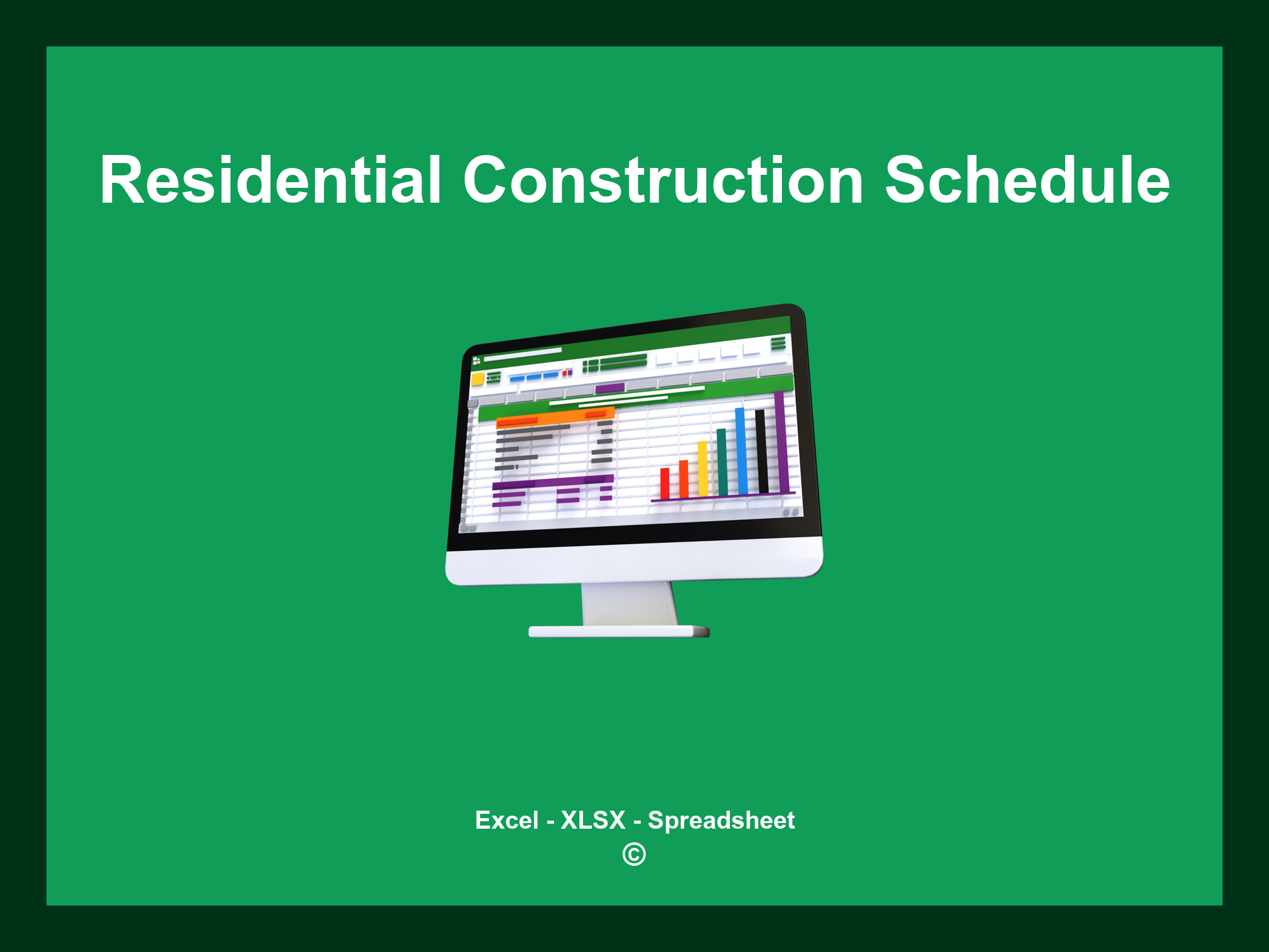 Residential Construction Schedule Template Excel